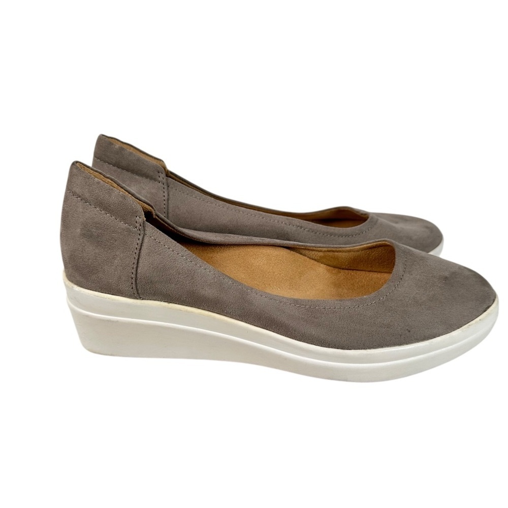 Naturalizer Sam Grey Fog Microfiber Shoe Women’s 8 Comfortcore Slip-On Business